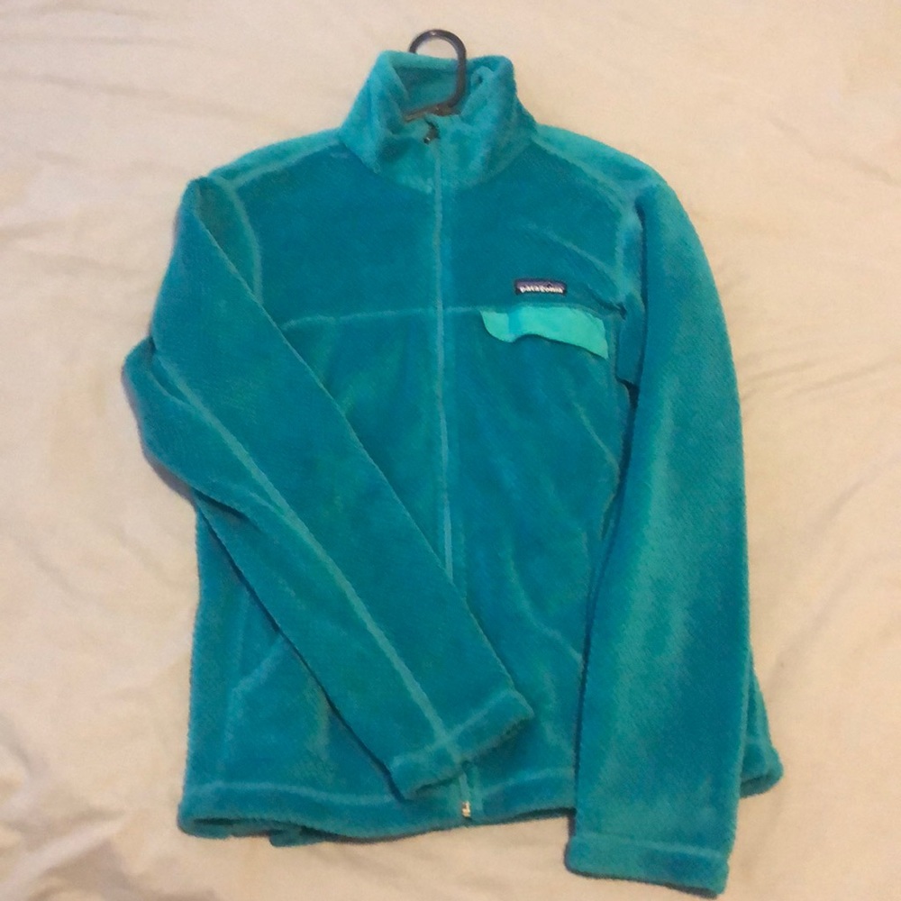 Patagonia retool full zip teal jacket